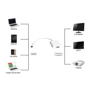 POWERTECH αντάπτορας USB Type-C σε HDMI PTH-037, 4K, λευκό | Καλώδια - Αντάπτορες | elabstore.gr