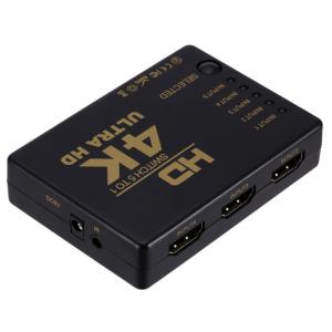 POWERTECH HDMI Amplifier Switch 5 in 1 PTH-052, 4K, 3D, Remote Control | Καλώδια - Αντάπτορες | elabstore.gr