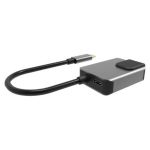 POWERTECH αντάπτορας USB Type-C σε HDMI + RJ45 + PD PTH-053, 4K, γκρι | Καλώδια - Αντάπτορες | elabstore.gr