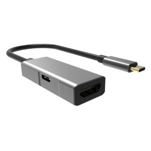 POWERTECH αντάπτορας USB Type-C σε HDMI + PD PTH-055, 4K, γκρι | Καλώδια - Αντάπτορες | elabstore.gr
