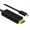 POWERTECH καλώδιο USB-C σε HDMI PTH-073, 4K/60Hz, 2m, μαύρο | Καλώδια - Αντάπτορες | elabstore.gr