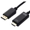 POWERTECH καλώδιο DisplayPort σε HDMI PTH-076, 4K/30Hz, 2m, μαύρο | Καλώδια - Αντάπτορες | elabstore.gr