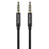 POWERTECH καλώδιο 3.5mm prime PTR-0089, AUX, 4 pin, copper, 1m, μαύρο | Καλώδια - Αντάπτορες | elabstore.gr