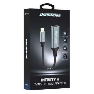 ROCKROSE αντάπτορας USB Type-C σε HDMI Infinity H, 4K, γκρι | eLabstore.gr ROCKROSE αντάπτορας USB Type-C σε HDMI Infinity H, 4K, γκρι | Καλώδια - Αντάπτορες | elabstore.gr