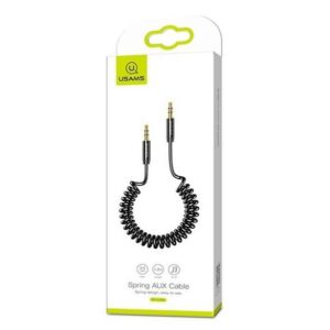 USAMS καλώδιο Jack 3.5mm SJ256, Hi-Fi stereo, 1.2m, μαύρο | Καλώδια - Αντάπτορες | elabstore.gr