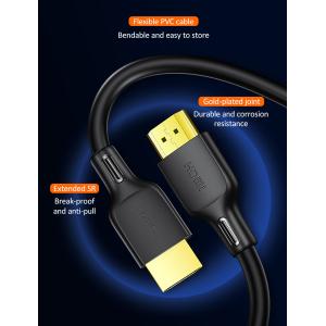 USAMS καλώδιο HDMI 2.0 U49, 4K 3D, 18Gbps, μαύρο, 3m | Καλώδια - Αντάπτορες | elabstore.gr
