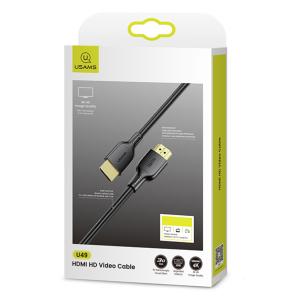USAMS καλώδιο HDMI 2.0 U49, 4K 3D, 18Gbps, μαύρο, 3m | eLabstore.gr