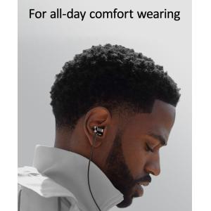 USAMS earphones με μικρόφωνο EP-42, 3.5mm, 1.2m, μαύρα | Αξεσουάρ κινητών | elabstore.gr