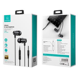 USAMS earphones με μικρόφωνο EP-42, 3.5mm, 1.2m, μαύρα | eLabstore.gr USAMS earphones με μικρόφωνο EP-42, 3.5mm, 1.2m, μαύρα | Αξεσουάρ κινητών | elabstore.gr