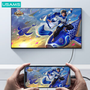 USAMS καλώδιο Lightning σε HDMI 1.4 U70, 1080p, 3D, 2m, μαύρο | Καλώδια - Αντάπτορες | elabstore.gr