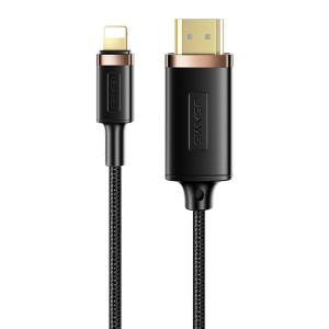 USAMS καλώδιο Lightning σε HDMI 1.4 U70, 1080p, 3D, 2m, μαύρο | Καλώδια - Αντάπτορες | elabstore.gr
