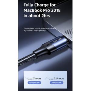 USAMS καλώδιο USB-C US-SJ524, 100W/5A, PD, 1.2m, μαύρο | Καλώδια - Αντάπτορες | elabstore.gr