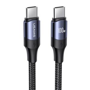 USAMS καλώδιο USB-C US-SJ525, 100W/5A, PD, 2m, μαύρο | Καλώδια - Αντάπτορες | elabstore.gr