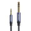 USAMS καλώδιο 3.5mm σε 6.35mm US-SJ539, gold-plated, 1.2m, μπλε | Καλώδια - Αντάπτορες | elabstore.gr