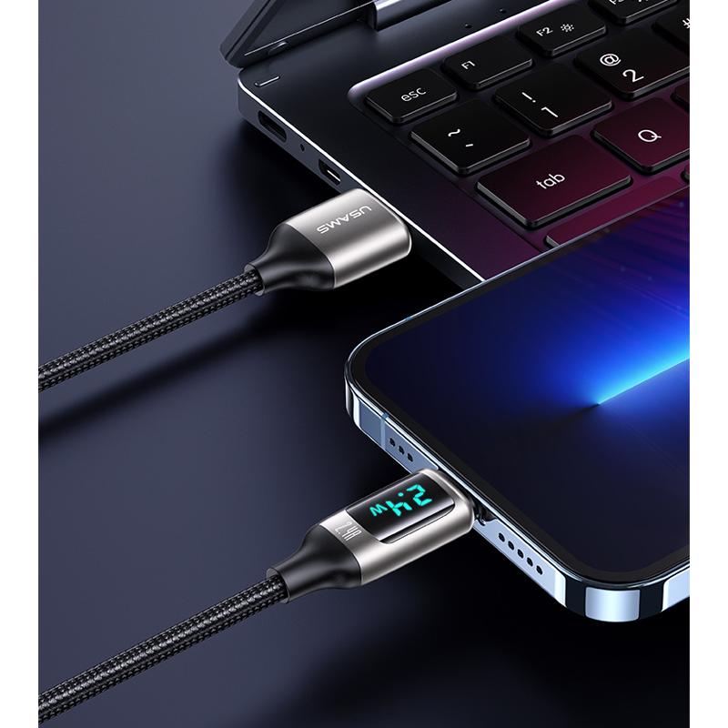 USAMS καλώδιο Lightning σε USB US-SJ543, 2.4A, 1.2m, ασημί | eLabstore.gr USAMS καλώδιο Lightning σε USB US-SJ543, 2.4A, 1.2m, ασημί | Καλώδια - Αντάπτορες | elabstore.gr