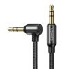 USAMS καλώδιο ήχου 3.5mm US-SJ557, γωνιακό, 1.2m, μαύρο | Καλώδια - Αντάπτορες | elabstore.gr