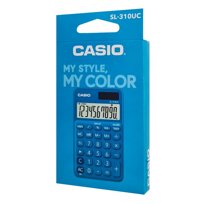 CASIO αριθμομηχανή τσέπης SL-310UC, ηλιακό & μπαταρία, 10 ψηφία, μπλε | eLabstore.gr CASIO αριθμομηχανή τσέπης SL-310UC, ηλιακό & μπαταρία, 10 ψηφία, μπλε | Αναλώσιμα - Είδη Γραφείου | elabstore.gr
