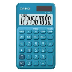 CASIO αριθμομηχανή τσέπης SL-310UC, ηλιακό & μπαταρία, 10 ψηφία, μπλε | Αναλώσιμα - Είδη Γραφείου | elabstore.gr