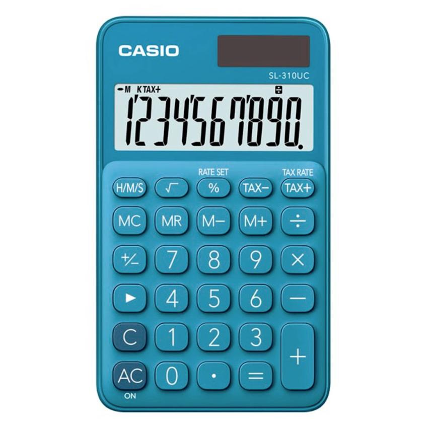 CASIO αριθμομηχανή τσέπης SL-310UC, ηλιακό & μπαταρία, 10 ψηφία, μπλε | eLabstore.gr CASIO αριθμομηχανή τσέπης SL-310UC, ηλιακό & μπαταρία, 10 ψηφία, μπλε | Αναλώσιμα - Είδη Γραφείου | elabstore.gr