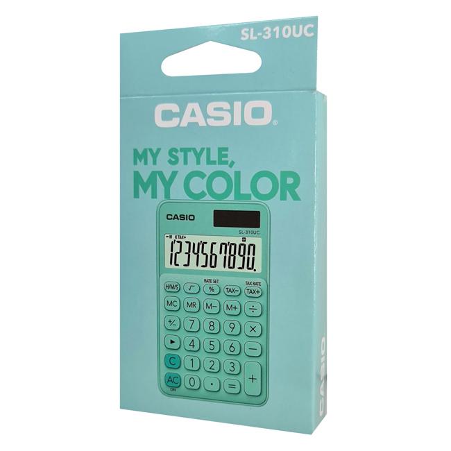 CASIO αριθμομηχανή τσέπης SL-310UC, ηλιακό & μπαταρία, 10 ψηφία, πράσινη | eLabstore.gr CASIO αριθμομηχανή τσέπης SL-310UC, ηλιακό & μπαταρία, 10 ψηφία, πράσινη | Αναλώσιμα - Είδη Γραφείου | elabstore.gr