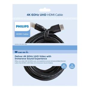 PHILIPS καλώδιο HDMI 2.0 SWV5510, 4K 3D, CCS, μαύρο, 1.5m | Καλώδια - Αντάπτορες | elabstore.gr