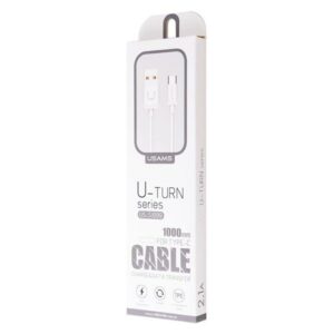 USAMS καλώδιο USB-C σε USB US-SJ099, 2.1A, 1m, λευκό | Καλώδια - Αντάπτορες | elabstore.gr