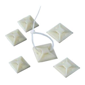 POWERTECH Αυτοκόλλητη βάση δεματικών, 30 x 30, 50τεμ, White | Καλώδια - Αντάπτορες | elabstore.gr