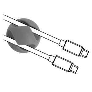 POWERTECH Οργανωτής καλωδίων σιλικόνης TIES-010, 2 καλωδίων, 6τμχ | Καλώδια - Αντάπτορες | elabstore.gr