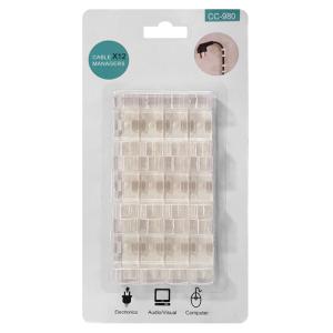 POWERTECH οργανωτής καλωδίων TIES-031, 3.3x1.3x1.2cm, διαφανές, 12τμχ | Καλώδια - Αντάπτορες | elabstore.gr
