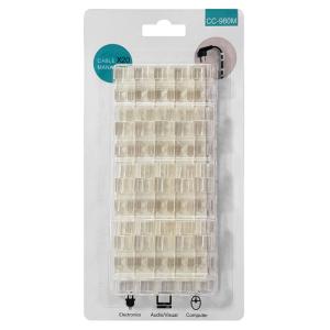 POWERTECH οργανωτής καλωδίων TIES-032, 3.3x1x1cm, διαφανές, 20τμχ | Καλώδια - Αντάπτορες | elabstore.gr