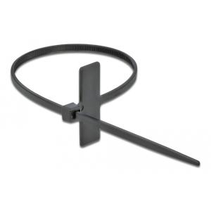 POWERTECH δεματικά καλωδίων TIES-033 με ετικέτα, 100x2.5mm, μαύρα, 25τμχ | Καλώδια - Αντάπτορες | elabstore.gr