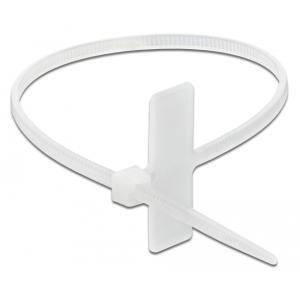 POWERTECH δεματικά καλωδίων TIES-034 με ετικέτα, 100x2.5mm, λευκά, 25τμχ | Καλώδια - Αντάπτορες | elabstore.gr