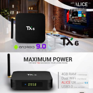 TANIX TV Box TX6, 4K, H6, 4GB/64GB, WiFi 2.4/5GHz, Android 9 | Εικόνα & Ήχος | elabstore.gr
