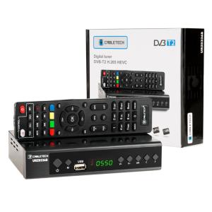 CABLETECH ψηφιακός δέκτης με τηλεχειριστήριο URZ0336B, DVB-T2 HEVC H.265 | Εικόνα & Ήχος | elabstore.gr