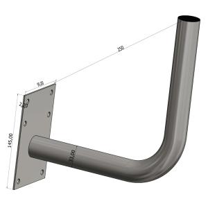 VIKAR Βάση τοίχου 22013, Φ33x250mm x2mm | Εικόνα & Ήχος | elabstore.gr