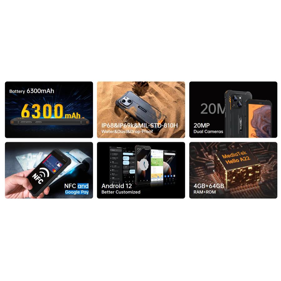 OUKITEL smartphone WP20 Pro, IP68/IP69K, 5.93" 4/64GB, Octa-core, μαύρο | eLabstore.gr OUKITEL smartphone WP20 Pro, IP68/IP69K, 5.93" 4/64GB, Octa-core, μαύρο | Mobile Συσκευές | elabstore.gr