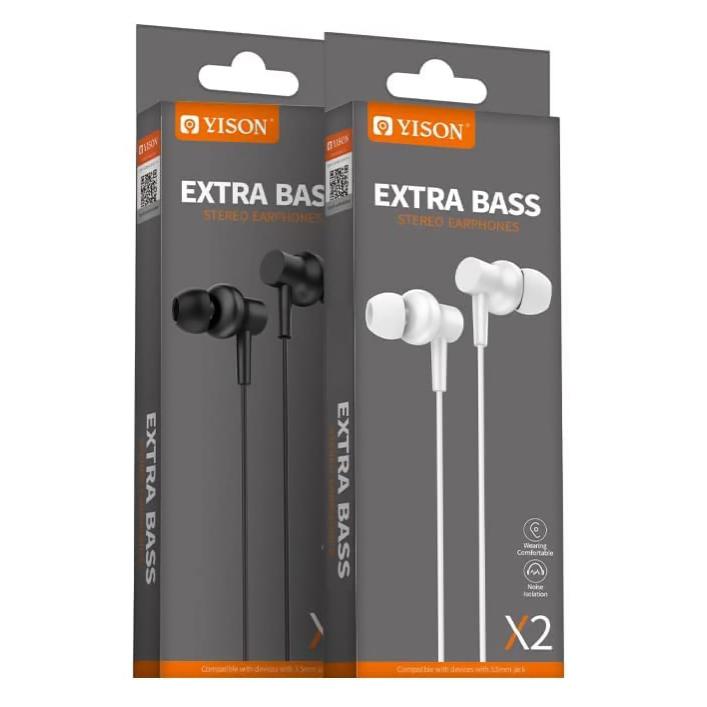 YISON earphones με μικρόφωνο X2, 3.5mm, 1.36m, μαύρα | eLabstore.gr YISON earphones με μικρόφωνο X2, 3.5mm, 1.36m, μαύρα | Αξεσουάρ κινητών | elabstore.gr