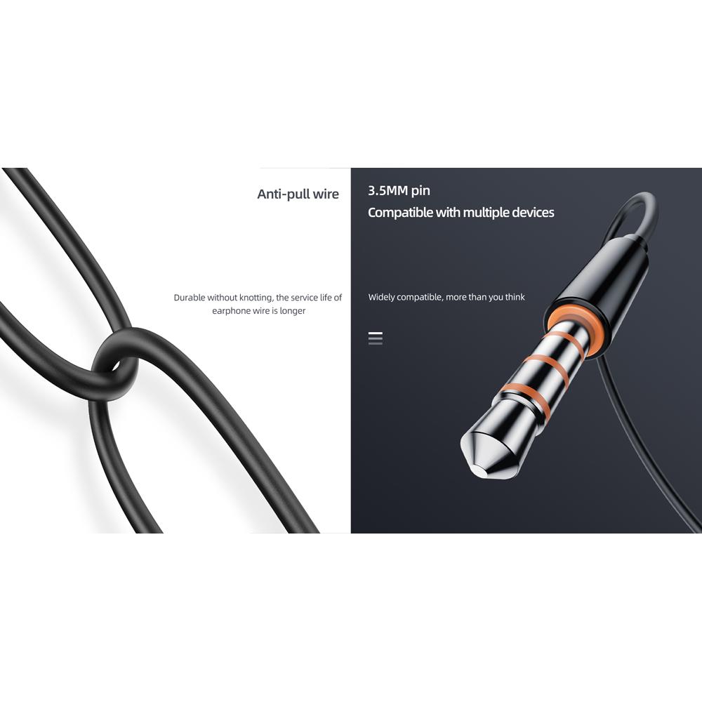 YISON earphones με μικρόφωνο X2, 3.5mm, 1.36m, μαύρα | eLabstore.gr YISON earphones με μικρόφωνο X2, 3.5mm, 1.36m, μαύρα | Αξεσουάρ κινητών | elabstore.gr