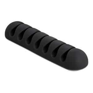 DELOCK οργανωτές καλωδίων 18348, 7 θέσεις, 20x82mm, μαύρο, 6τμχ | Καλώδια - Αντάπτορες | elabstore.gr