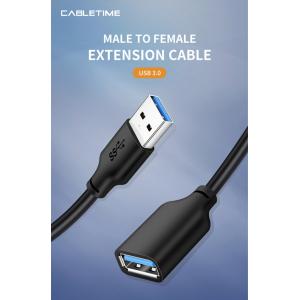CABLETIME καλώδιο USB 3.0 αρσενικό σε θηλυκό C160, 5Gbps, 2m, μαύρο | Καλώδια - Αντάπτορες | elabstore.gr