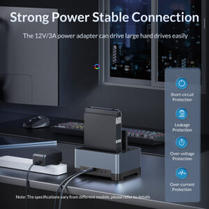 ORICO docking station 5828C3-C, clone function, 2x HDD/SSD, 10Gb/s, RGB | Συνοδευτικά PC | elabstore.gr