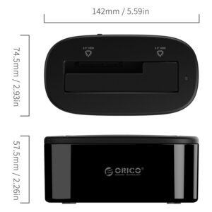 ORICO docking station 6218US3, 2.5/3.5" HDD/SSD, 5Gbps, μαύρο | Συνοδευτικά PC | elabstore.gr