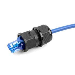DELOCK σύνδεσμος για RJ45 86995, αδιάβροχος IP67, μαύρος | Καλώδια - Αντάπτορες | elabstore.gr