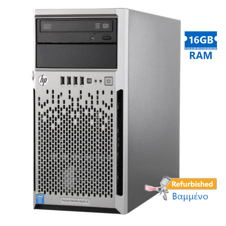 HP Proliant ML310e Gen8 Server Tower E3-1220v2/ 16GB DDR3/ No HDD/ 1xPSU/ DVD/ B120i/ WS12S Grade A+ Refur | eLabstore.gr HP Proliant ML310e Gen8 Server Tower E3-1220v2/16GB DDR3/No HDD/4xLFF/1xPSU/DVD/B120i/WS12S Grade A+ | Refurbished | elabstore.gr
