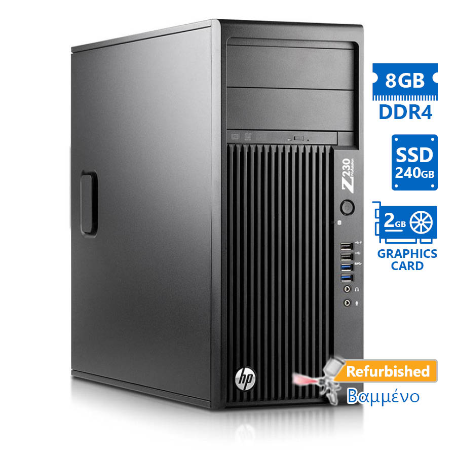 HP Z230 Tower Xeon E3-1245v3(4-Cores)/ 8GB DDR3/ 240GB SSD/ Nvidia 2GB/ DVD/ 8P Grade A+ Workstation Refu | eLabstore.gr HP Z230 Tower Xeon E3-1245v3(4-Cores)/8GB DDR3/240GB SSD/Nvidia 2GB/DVD/8P Grade A+ Workstation Refu | Refurbished | elabstore.gr