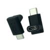 POWERTECH αντάπτορας USB-C αρσενικό σε θηλυκό CAB-U100, 90°, μαύρος | Καλώδια - Αντάπτορες | elabstore.gr