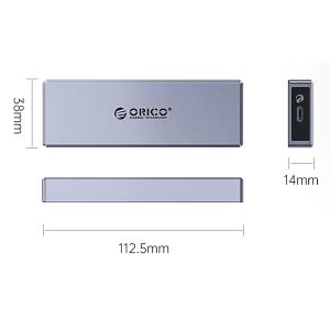 ORICO θήκη για Μ.2 NVMe SSD CM2C3-G2-GY-BP, 10Gbps, έως 4TB, γκρι | Συνοδευτικά PC | elabstore.gr