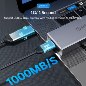 ORICO θήκη για Μ.2 NVMe SSD CM2C3-G2-GY-BP, 10Gbps, έως 4TB, γκρι | Συνοδευτικά PC | elabstore.gr