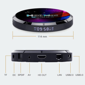 TV Box H96 Max X4, 8K, S905X4, 4/32GB, Wi-Fi 2.4/5GHz, Android 11 | Εικόνα & Ήχος | elabstore.gr