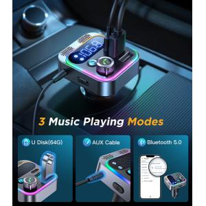 JOYROOM FM transmitter με οθόνη JR-CL16, 2x USB, 48W, PD & QC 3.0, μαύρο | Gadgets - Αξεσουάρ | elabstore.gr